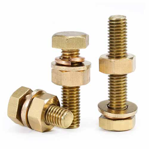 Stainless Steel SS Carbon Hot Galvanized Steel Black Zinc Brass Copper Nylon Hex Hexagon Bolt With Nut And Washe